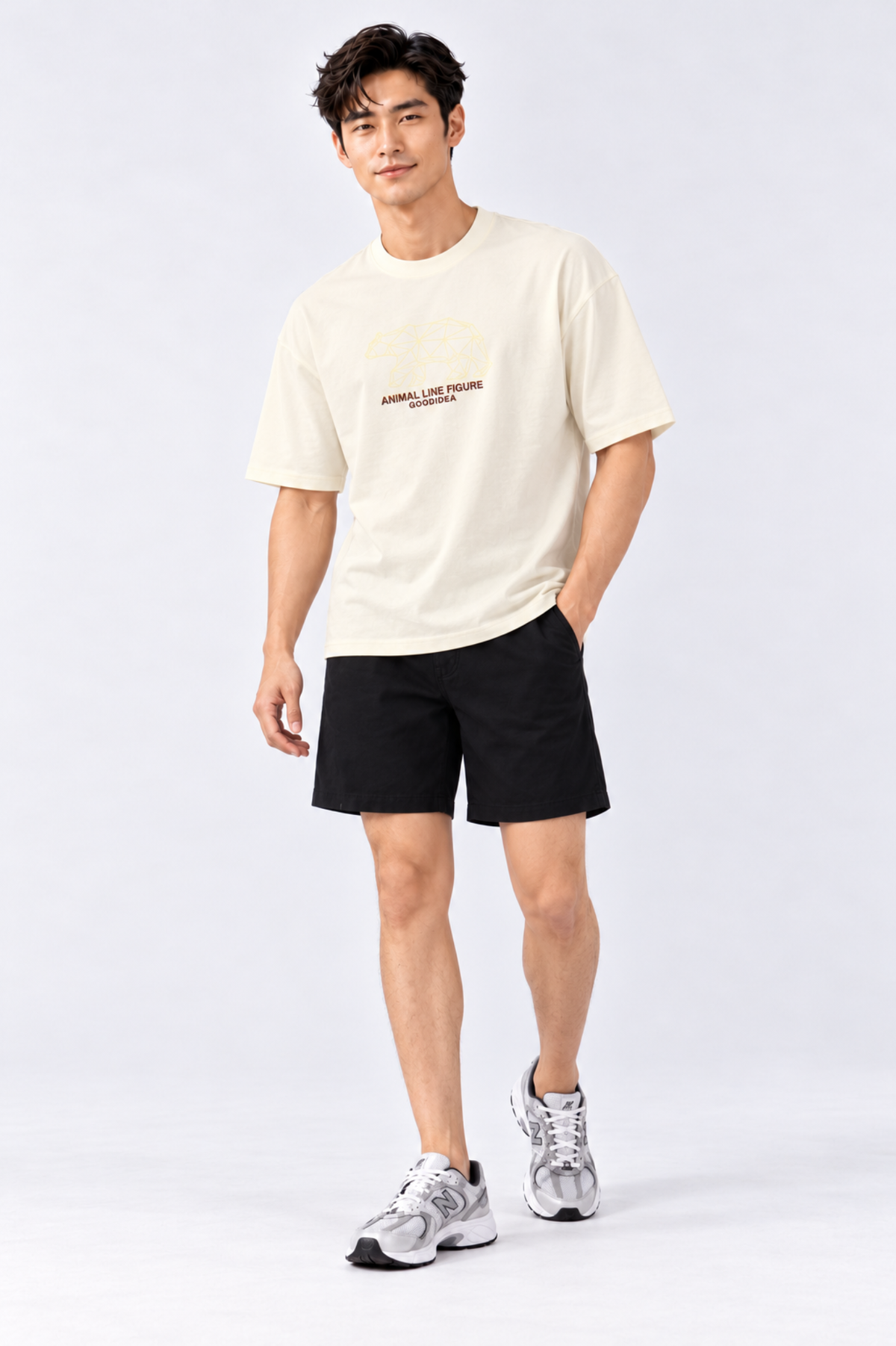CAPE COD - Men’s Oversized Geometric Bear Embroidered Tee