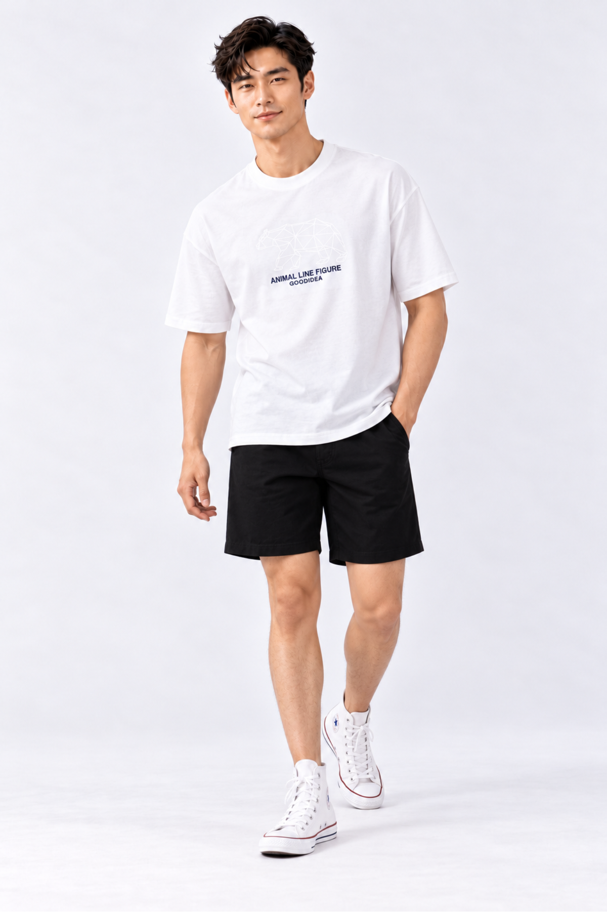 CAPE COD - Men’s Oversized Geometric Bear Embroidered Tee
