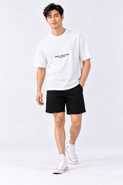 CAPE COD - Men’s Oversized Geometric Bear Embroidered Tee