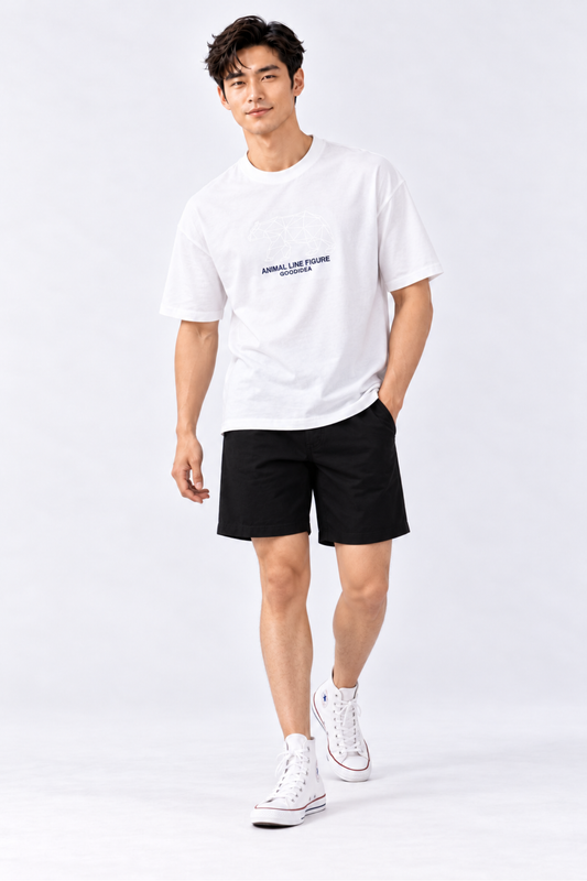 CAPE COD - Men’s Oversized Geometric Bear Embroidered Tee