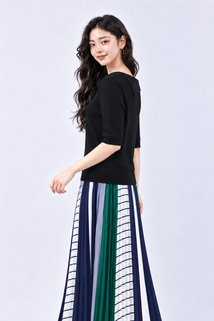 CAPE COD - Women’s Half-Sleeve Fine Knit Top