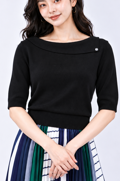 CAPE COD - Women’s Half-Sleeve Fine Knit Top