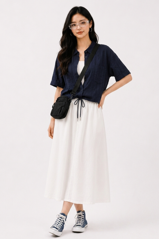 CAPE COD - SHORT SLEEVE COLLAR BLOUSE