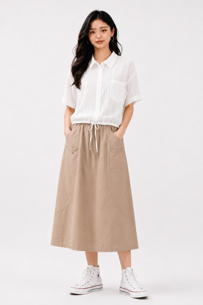CAPE COD - SHORT SLEEVE COLLAR BLOUSE