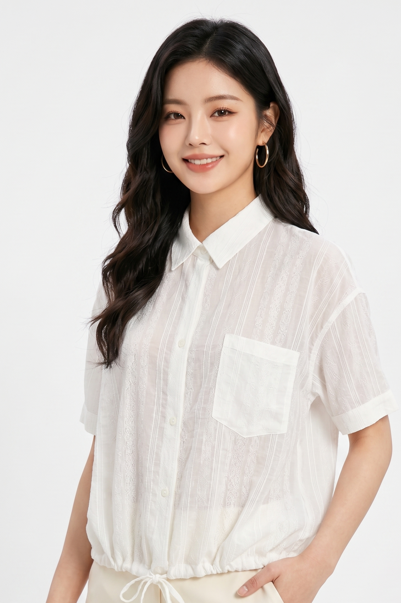 CAPE COD - SHORT SLEEVE COLLAR BLOUSE