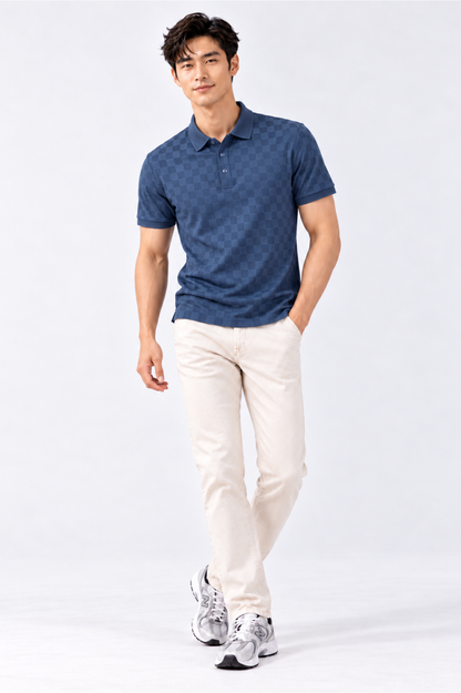 CAPE COD - Men’s Tonal Checkerboard Polo