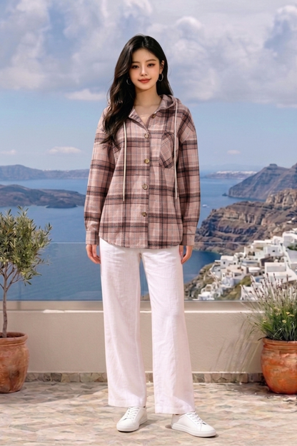 CAPE COD - LONG SLEEVE WOVEN HOODIE SHIRT