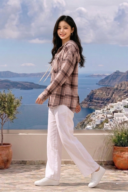 CAPE COD - LONG SLEEVE WOVEN HOODIE SHIRT