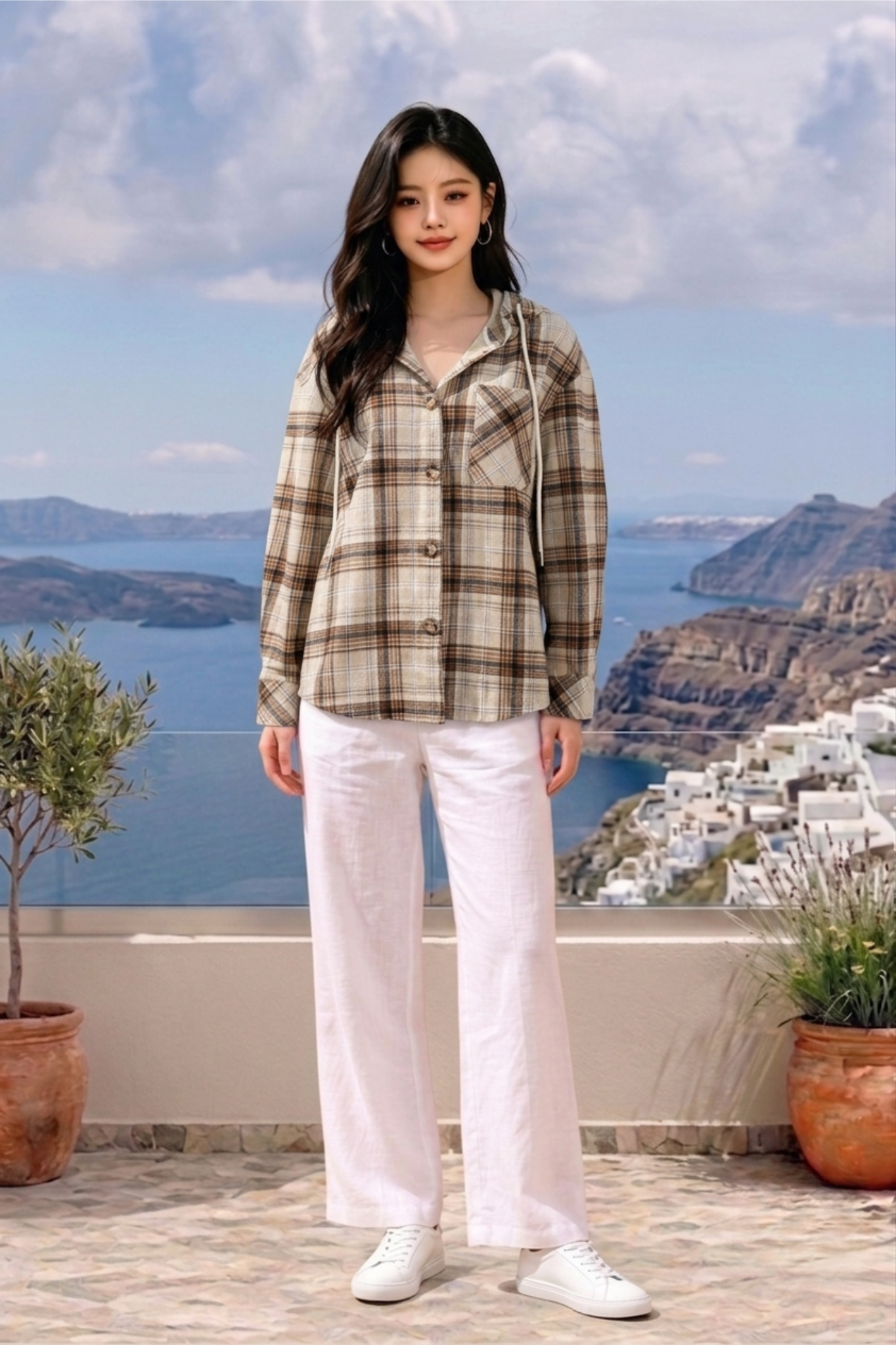 CAPE COD - LONG SLEEVE WOVEN HOODIE SHIRT