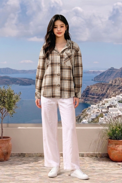 CAPE COD - LONG SLEEVE WOVEN HOODIE SHIRT