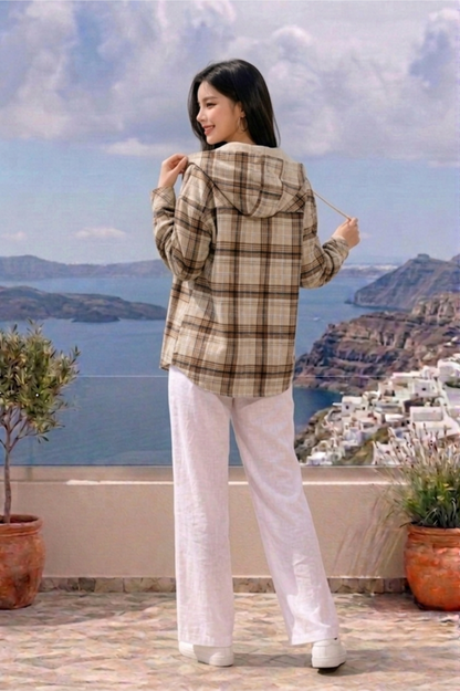 CAPE COD - LONG SLEEVE WOVEN HOODIE SHIRT