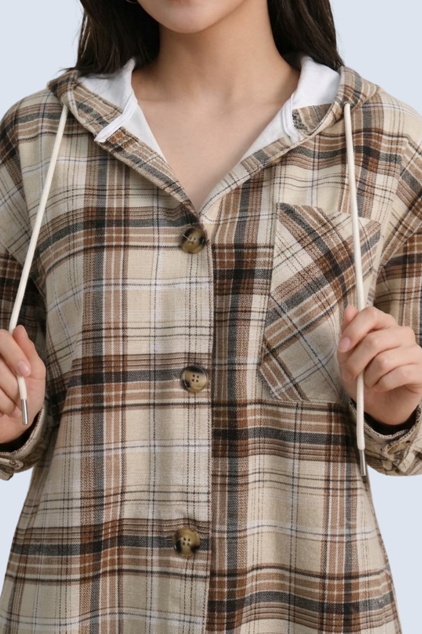 CAPE COD - LONG SLEEVE WOVEN HOODIE SHIRT