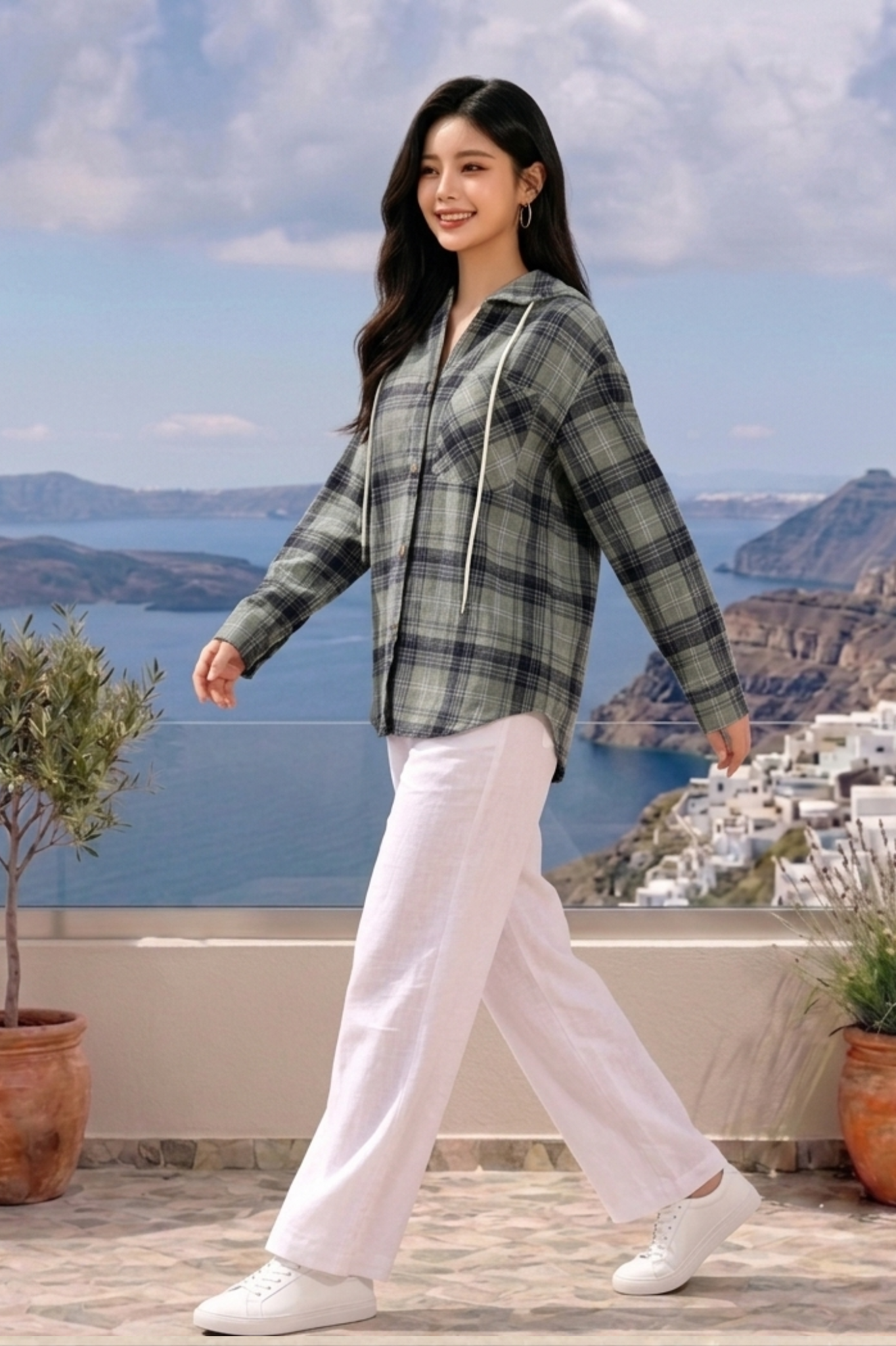 CAPE COD - LONG SLEEVE WOVEN HOODIE SHIRT