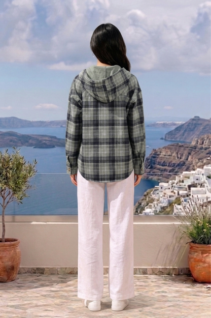CAPE COD - LONG SLEEVE WOVEN HOODIE SHIRT
