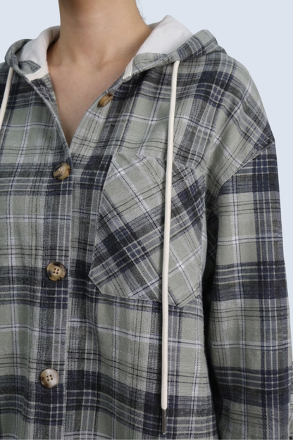 CAPE COD - LONG SLEEVE WOVEN HOODIE SHIRT