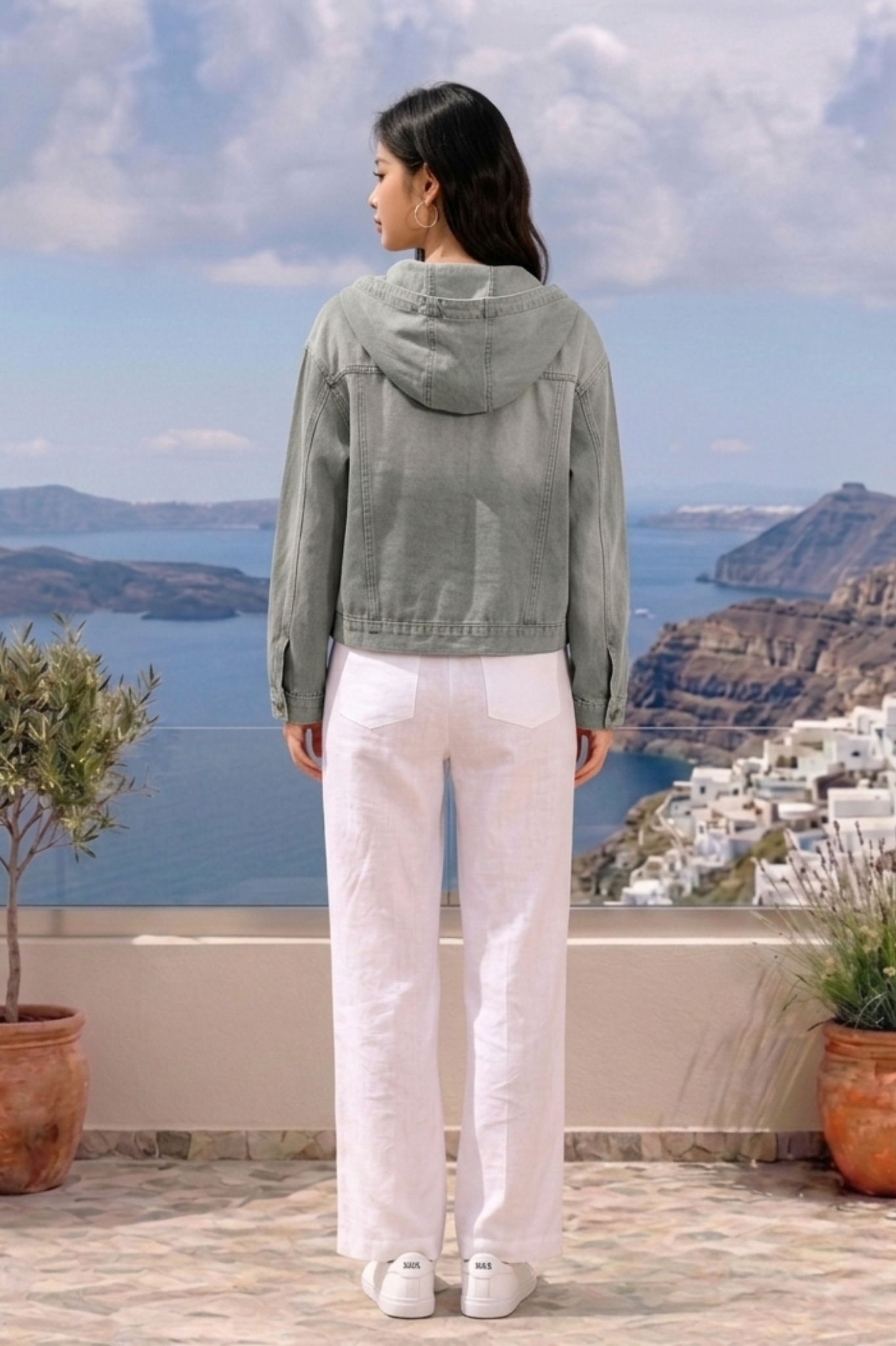CAPE COD - LONG SLEEVE DENIM HOODIE JACKET