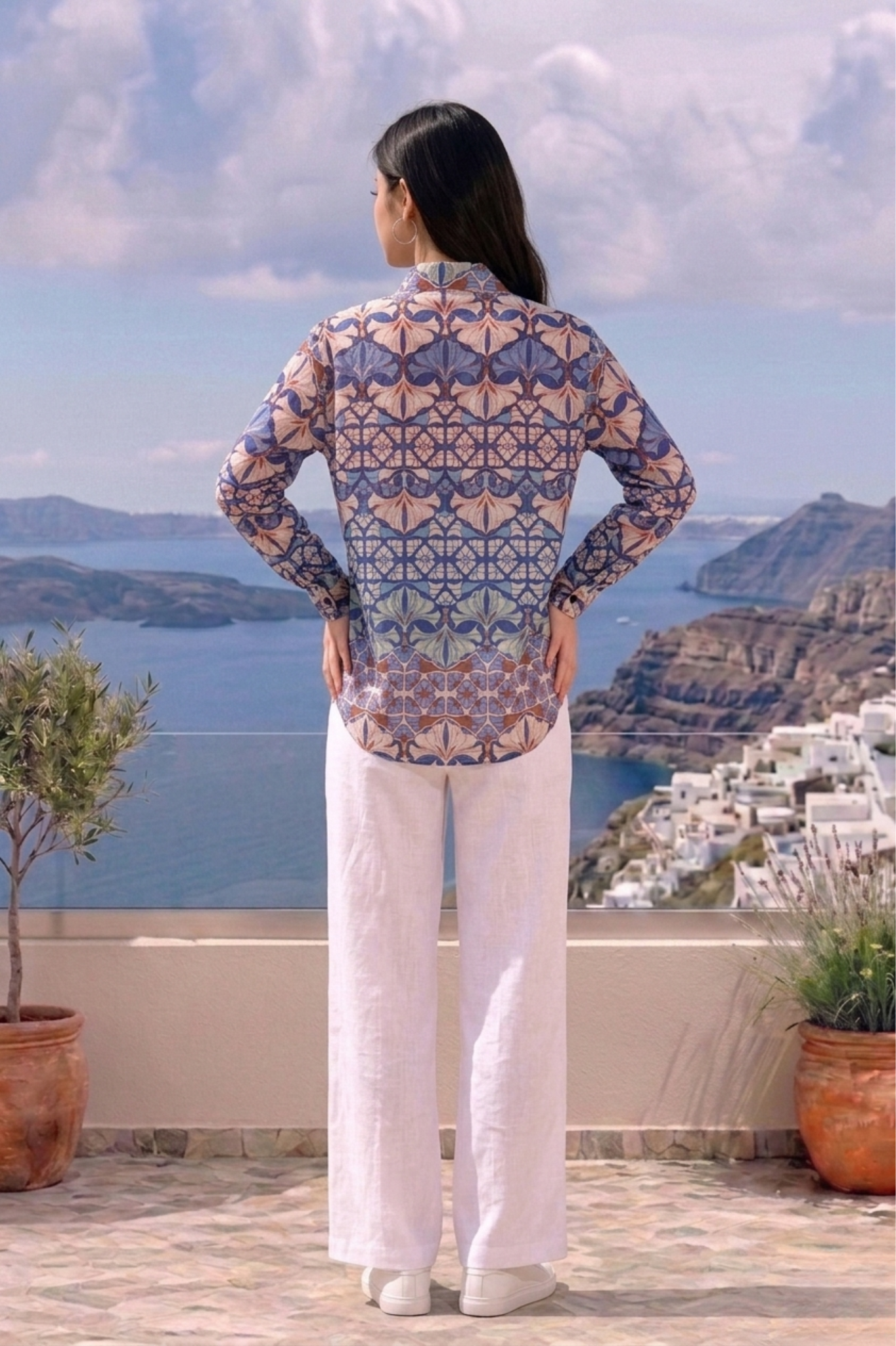 CAPE COD - LONG SLEEVE COLLAR BLOUSE