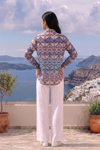 CAPE COD - LONG SLEEVE COLLAR BLOUSE