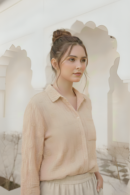East India Company - Embroidered Long Sleeve Shirt Women