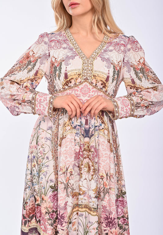 VANESSA - Long sleeve polyester dress
