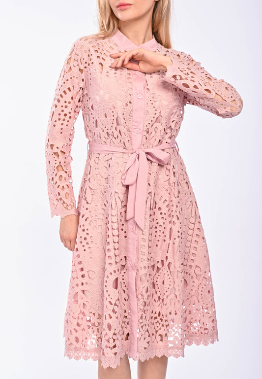ESME - long sleeve lace dress