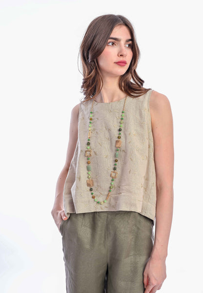 Somerset Bay - EMILY Round Neck Embroidered Blouse