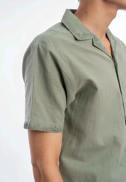 East India Company - Adlai Men Regular Fit Embroidered Shirt