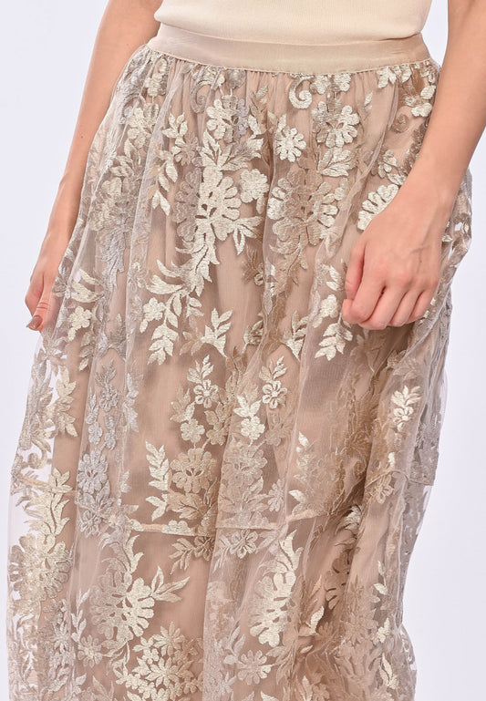 AMARI - Lace maxi skirt
