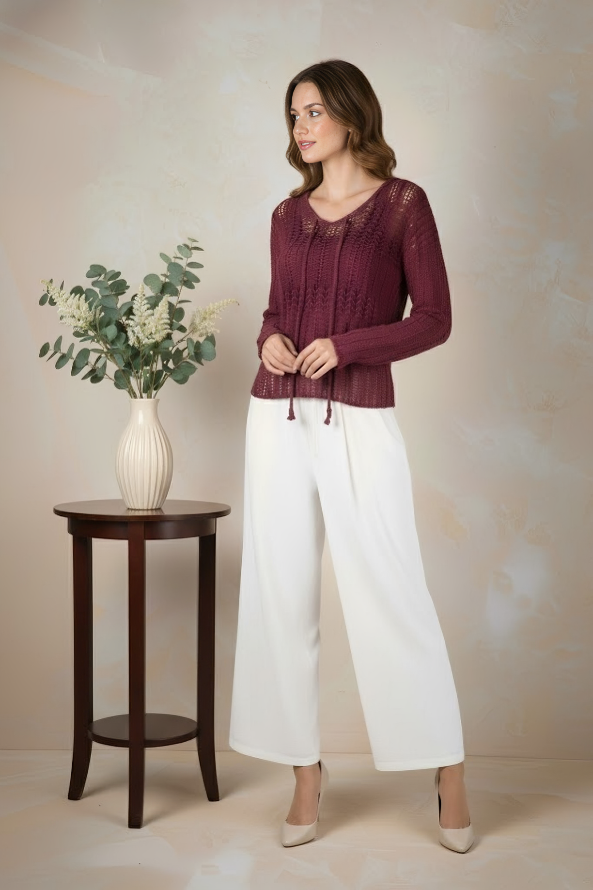 East India Company - Zoel Long Sleeve Crochet Blouse