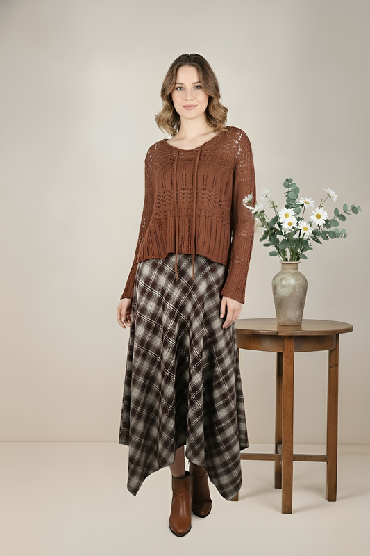 East India Company - Zoel Long Sleeve Crochet Blouse