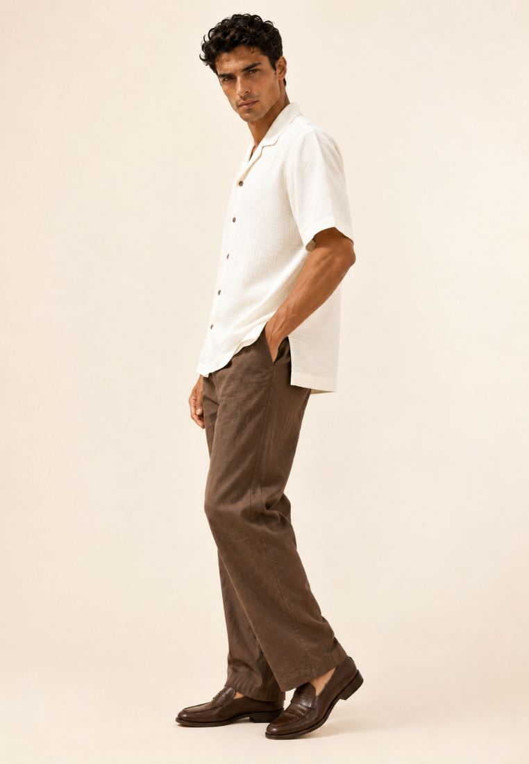 East India Company - Men's Woven Waffle Resort Shirt