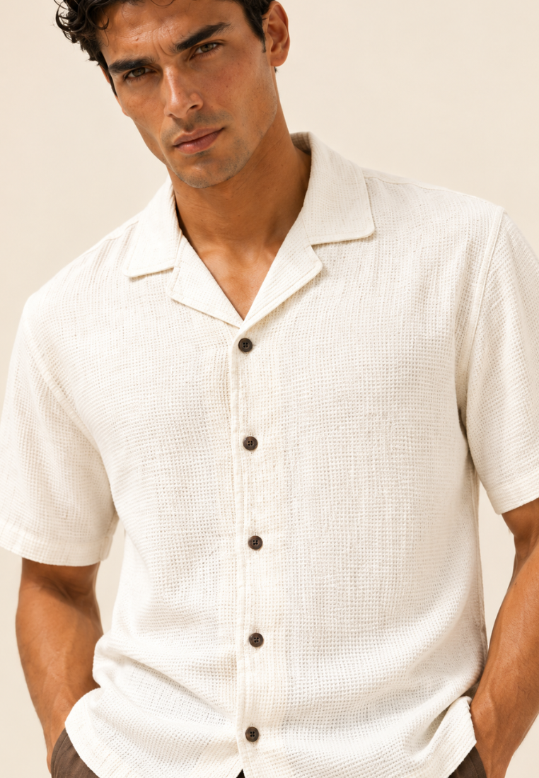 East India Company - Men's Woven Waffle Resort Shirt