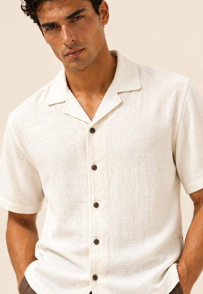 East India Company - Men's Woven Waffle Resort Shirt