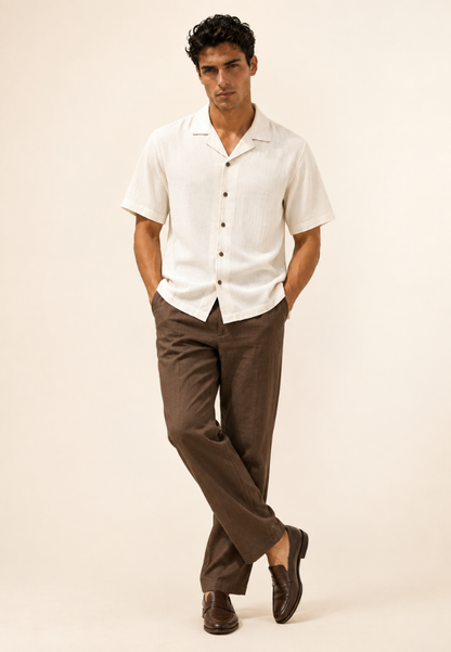 East India Company - Men's Woven Waffle Resort Shirt