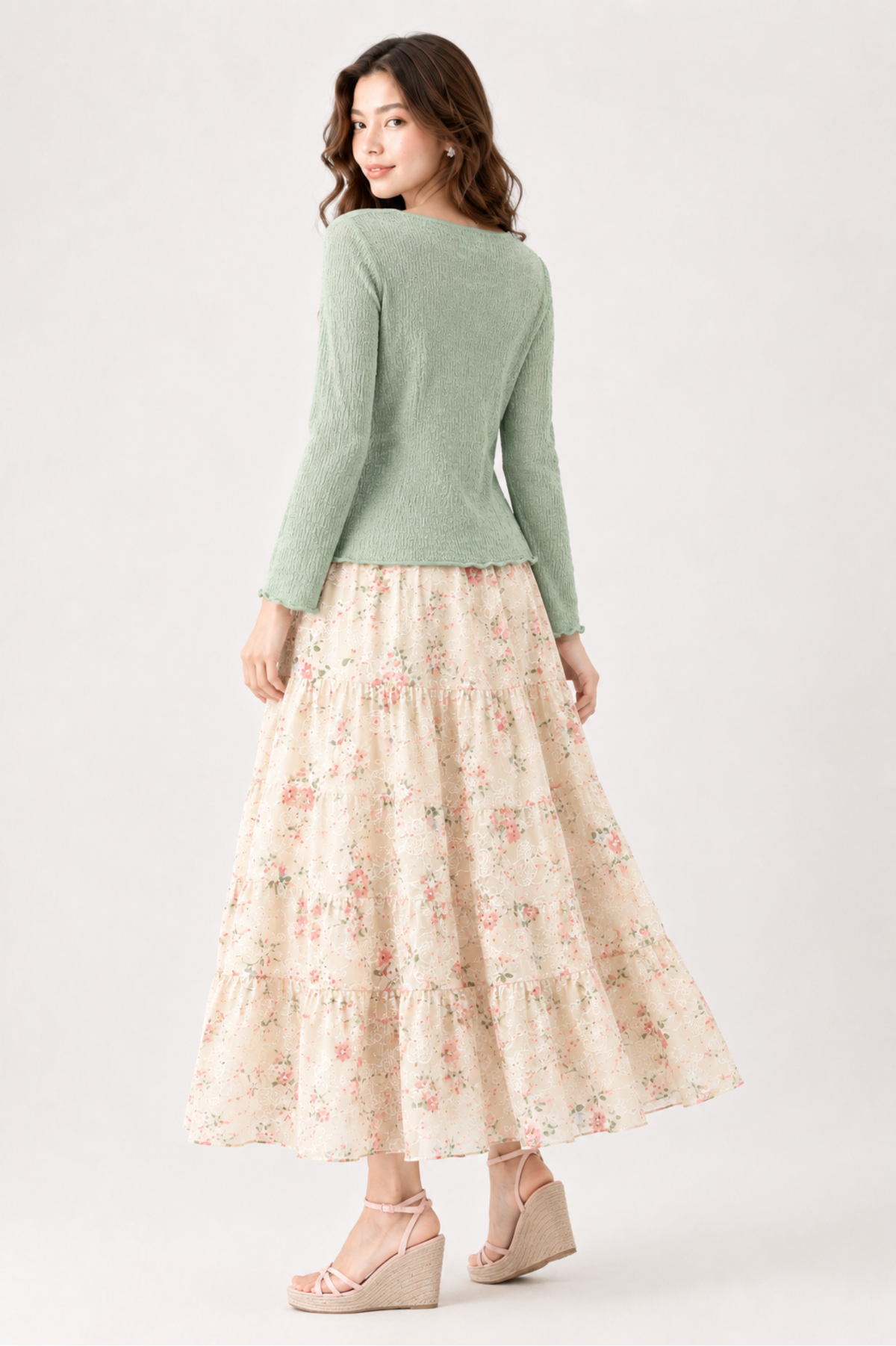 SOMERSET BAY - Bouclé Knit Cardigan with Scoop Neckline