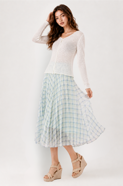 SOMERSET BAY - Bouclé Knit Cardigan with Scoop Neckline
