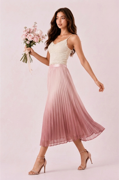 SOMERSET BAY - PLEATED SKIRT (ELASTIC WAIST)