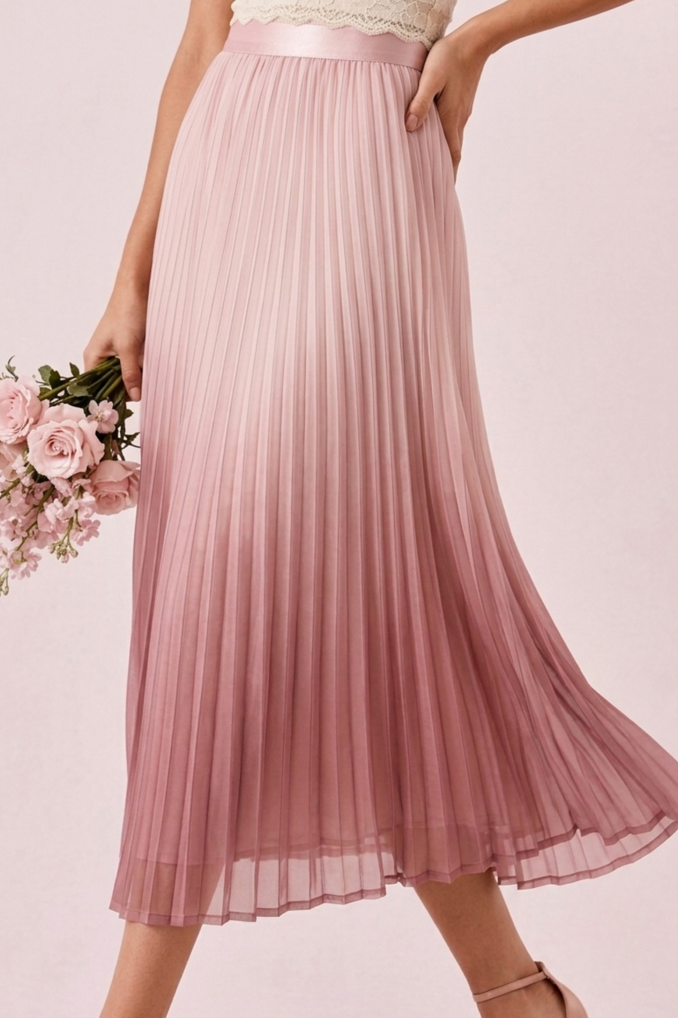 SOMERSET BAY - PLEATED SKIRT (ELASTIC WAIST)