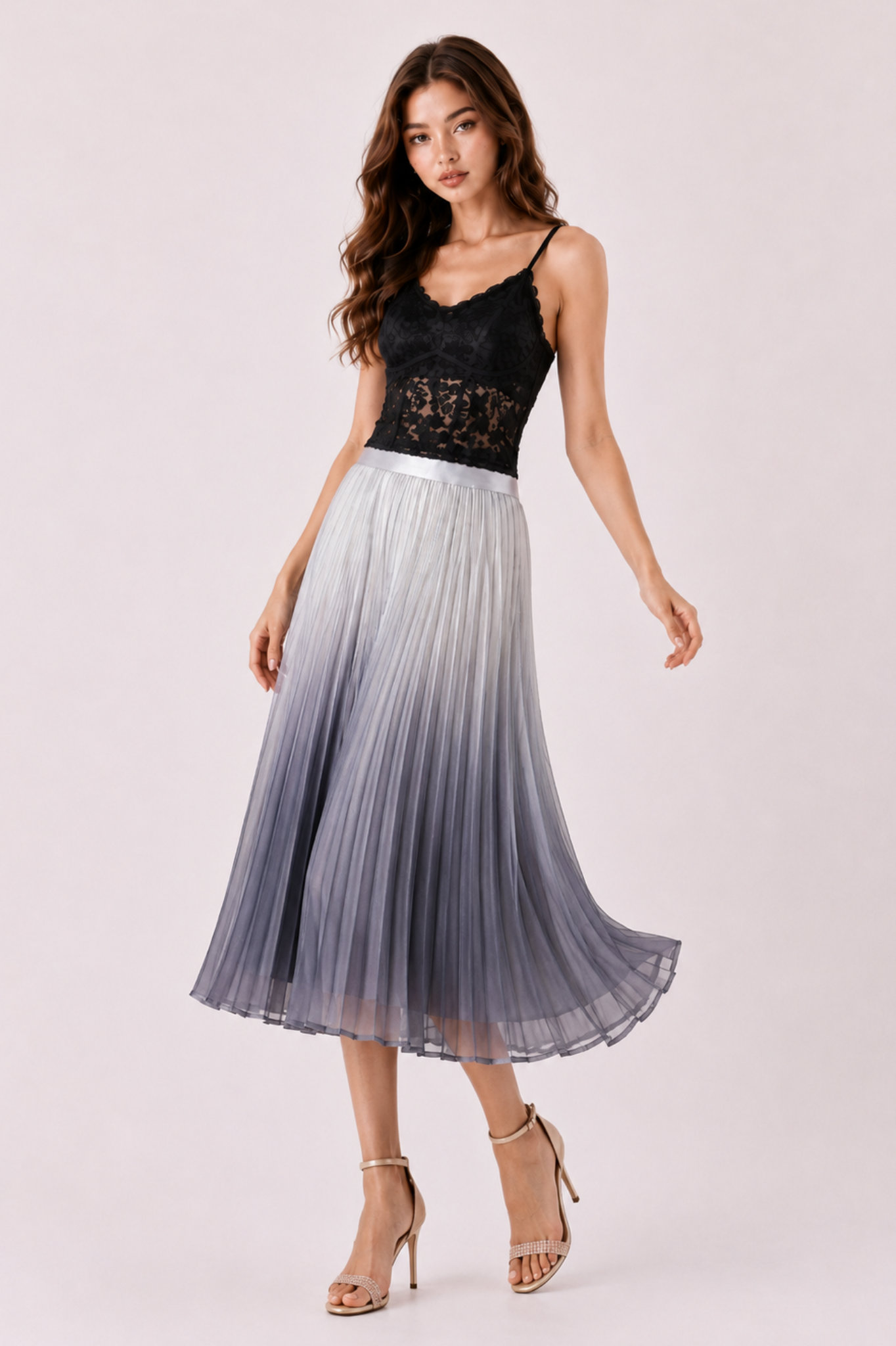 SOMERSET BAY - PLEATED SKIRT (ELASTIC WAIST)