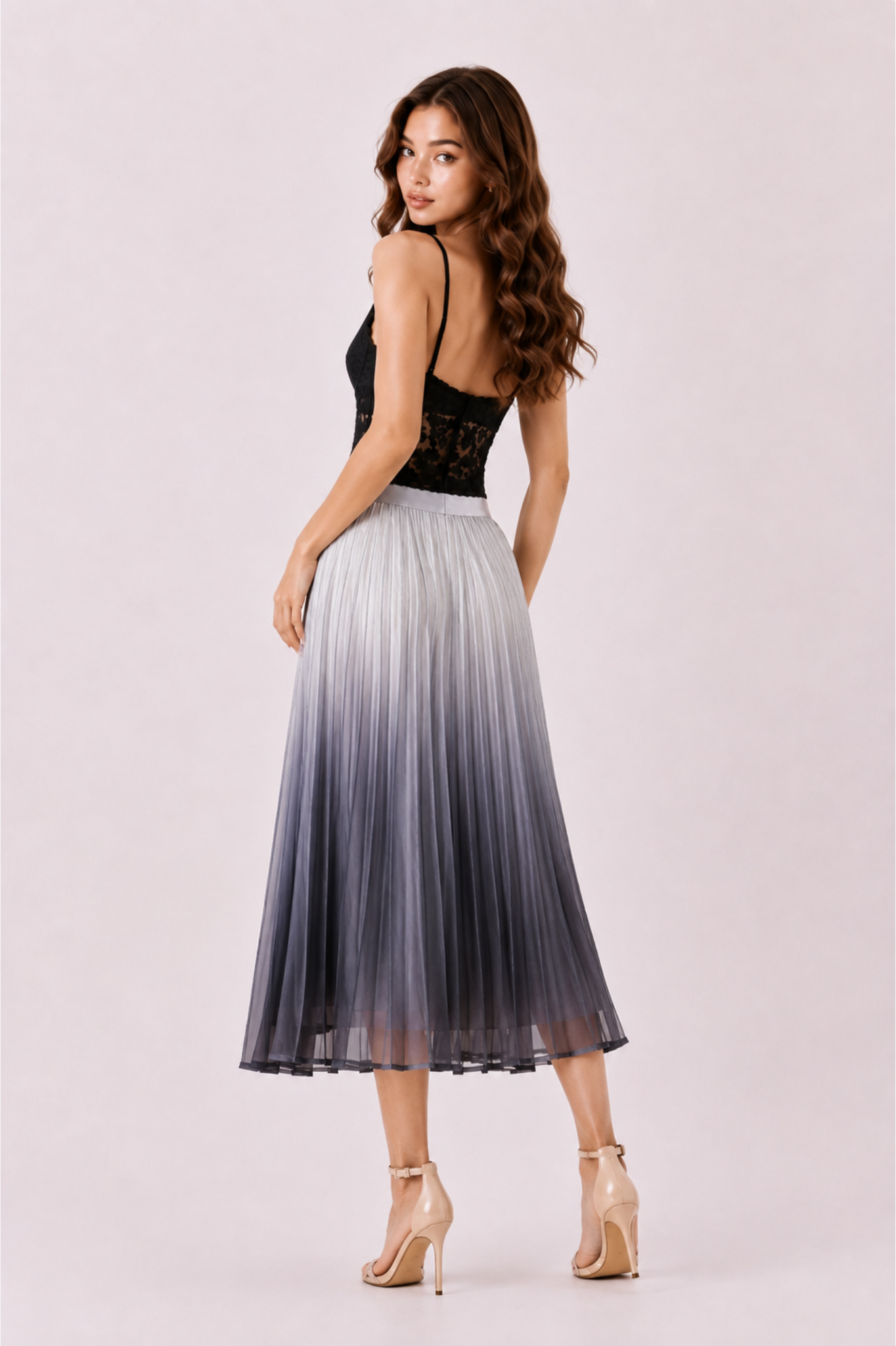 SOMERSET BAY - PLEATED SKIRT (ELASTIC WAIST)