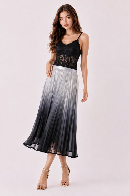 SOMERSET BAY - PLEATED SKIRT (ELASTIC WAIST)