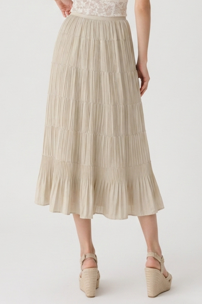 SOMERSET BAY - PLEATED SKIRT (ELASTIC WAIST)