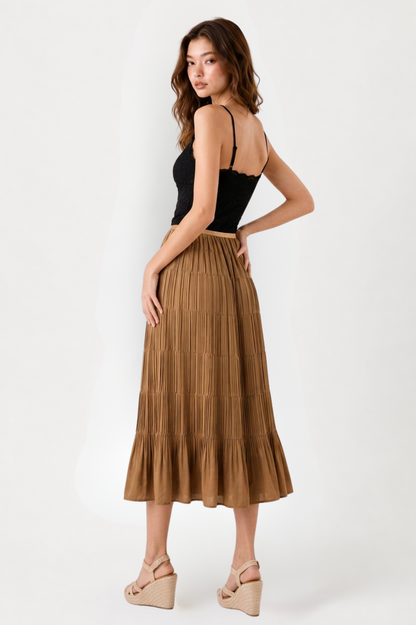 SOMERSET BAY - PLEATED SKIRT (ELASTIC WAIST)