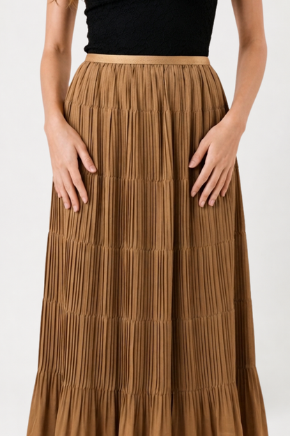 SOMERSET BAY - PLEATED SKIRT (ELASTIC WAIST)