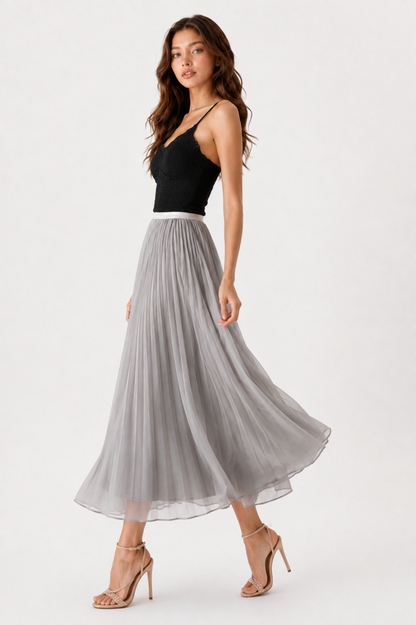 SOMERSET BAY - PLEATED SKIRT (ELASTIC WAIST)