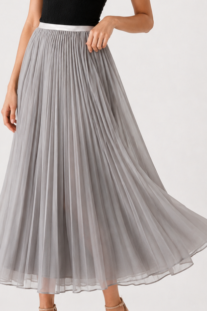 SOMERSET BAY - PLEATED SKIRT (ELASTIC WAIST)