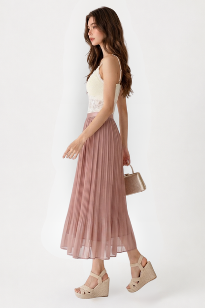 SOMERSET BAY - PLEATED SKIRT (ELASTIC WAIST)
