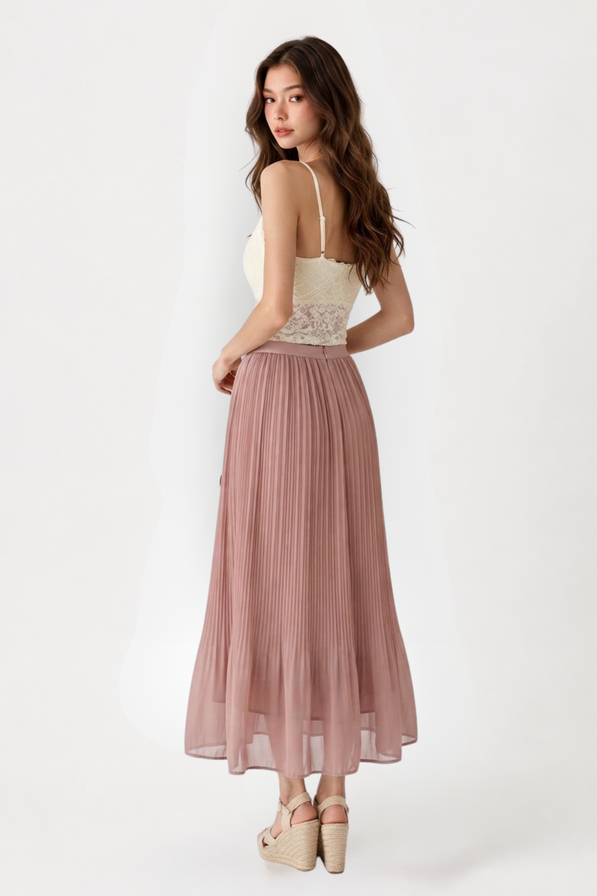 SOMERSET BAY - PLEATED SKIRT (ELASTIC WAIST)