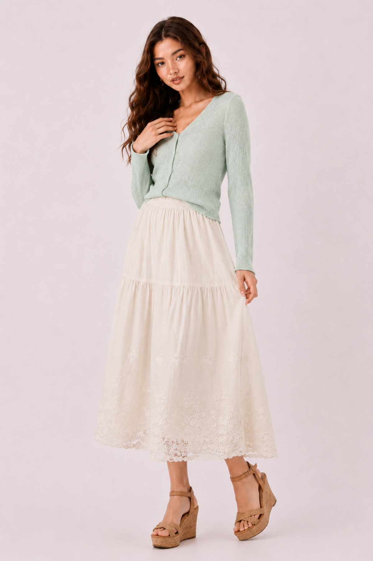 SOMERSET BAY - EMBROIDERED SKIRT