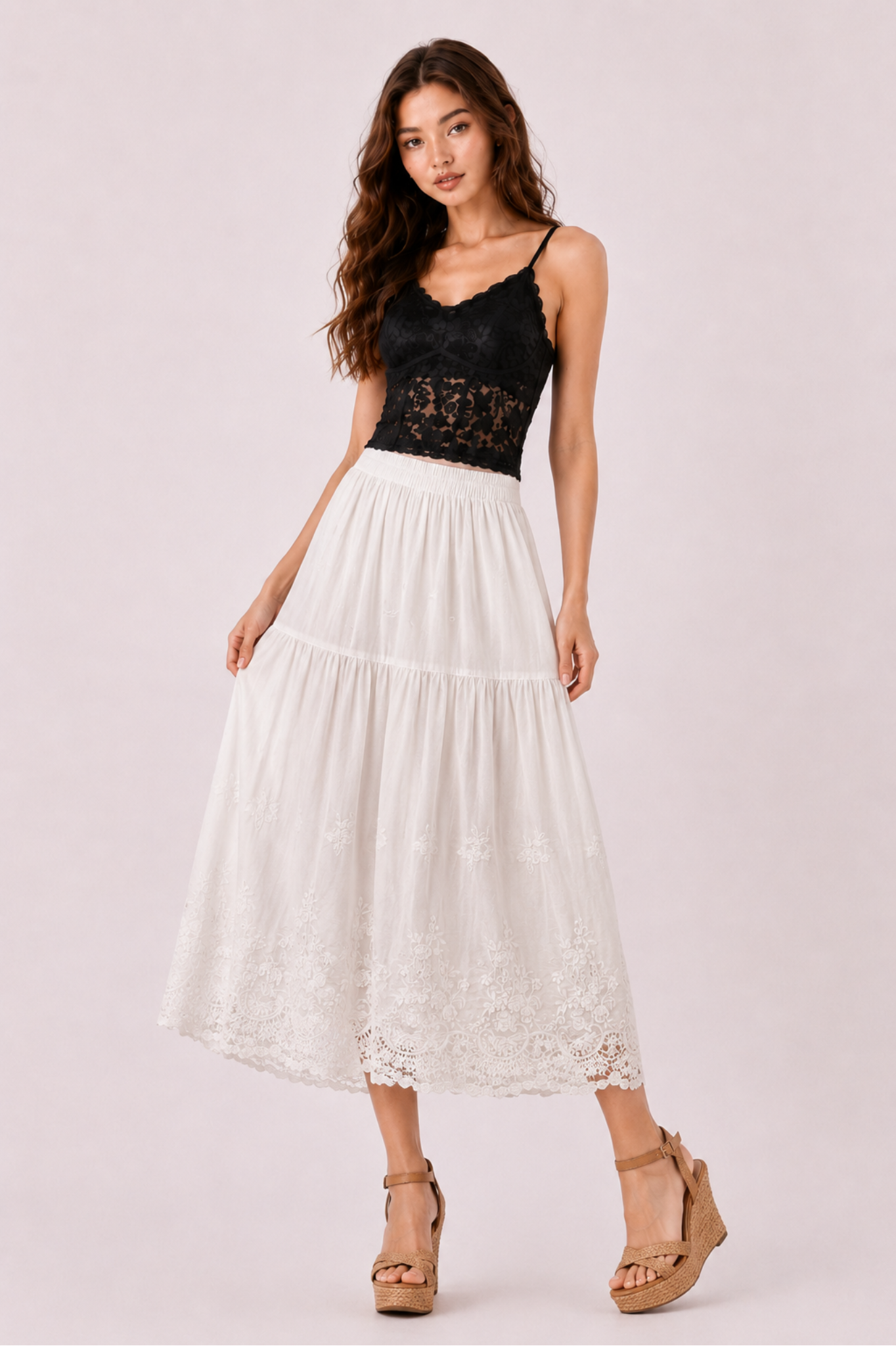 SOMERSET BAY - EMBROIDERED SKIRT
